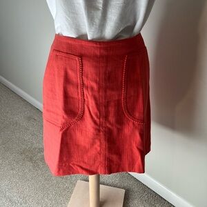 LOFT Vibrant Red Skirt